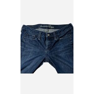 American Eagle‎ AE77 True Boot Jeans Size 8 Long Women's Blue Stretch Denim